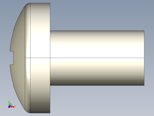 螺丝 M3.5 十字盘头-M3.5 x 6 Screw head.STEP前视缩略图