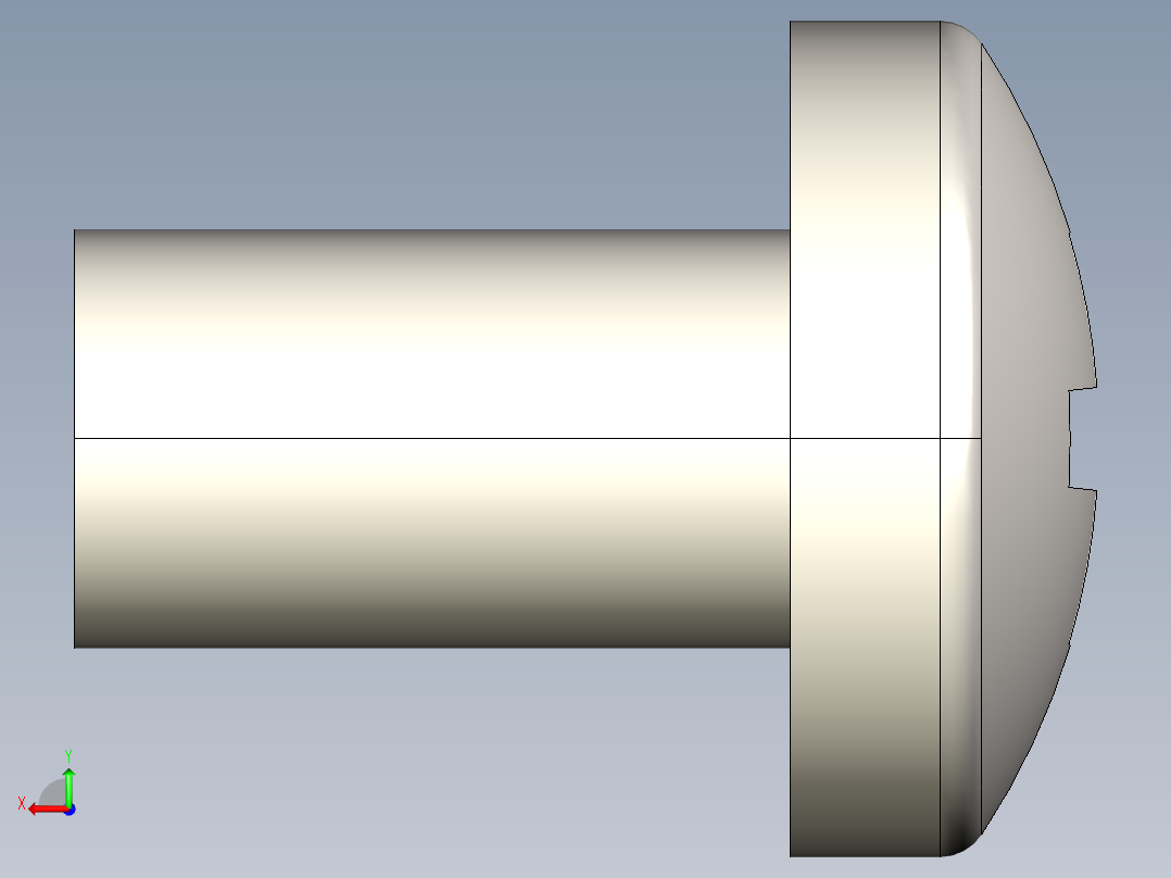 螺丝 M3.5 十字盘头-M3.5 x 6 Screw head.STEP后视图