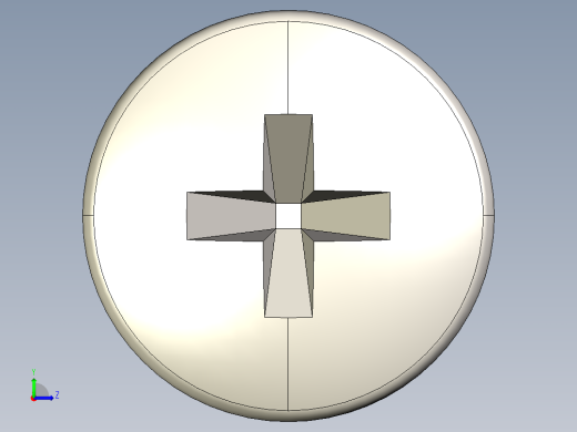 螺丝 M3.5 十字盘头-M3.5 x 6 Screw head.STEP左视缩略图