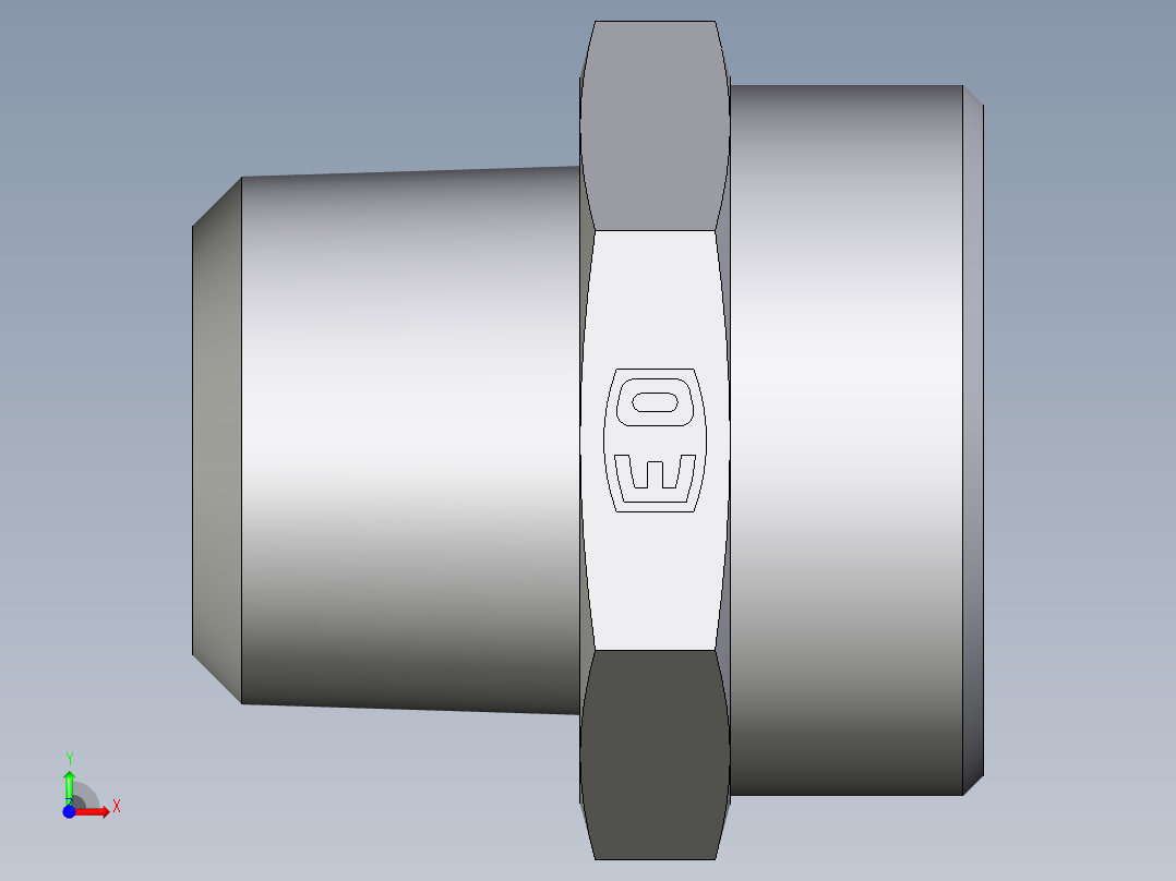 卡套式工业通用硬管接头EO_Male_Stud_connector_GE35L1NPTCFX前视图