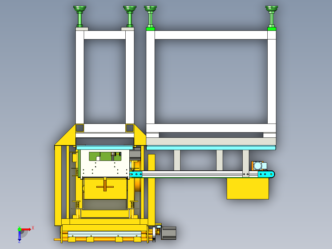 书本打包机结构设计含UG三维=1372723==600俯视图