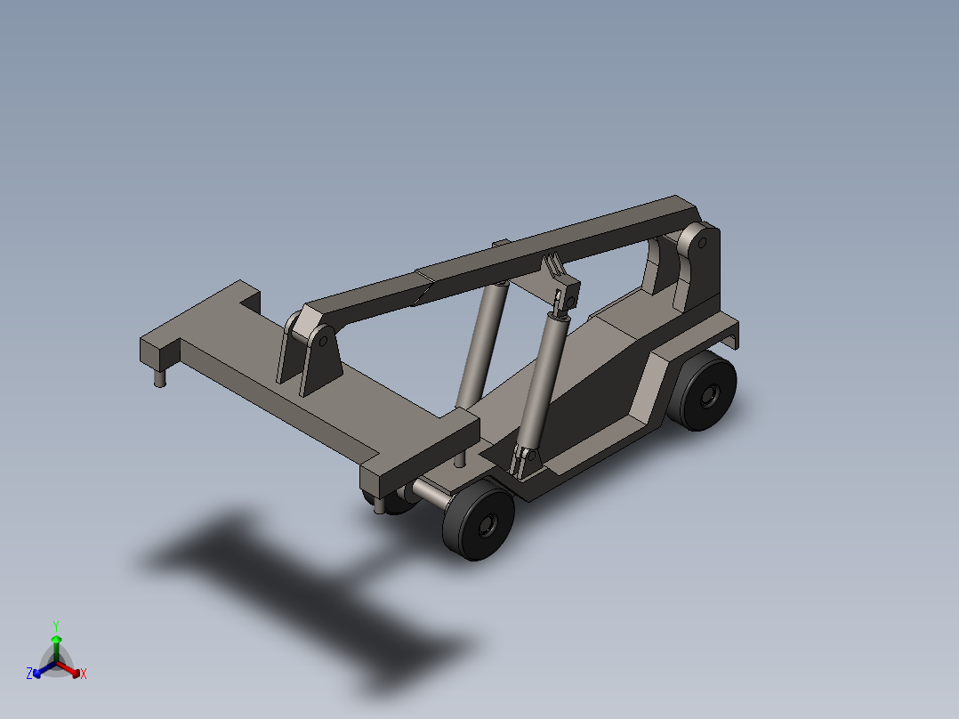 到达堆垛机正等轴测图