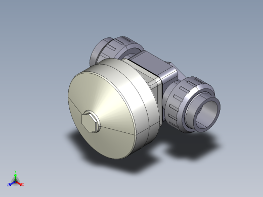 4DKMUIVCP NO-DA 气动隔膜阀、常开型双作用，女性联盟结束，公制系列PVC-U