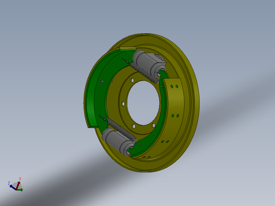 1G051--比亚迪F3制动器的设计（带三维proe，UG，SolidWorks过程截图）主视图