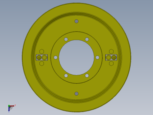 1G051--比亚迪F3制动器的设计（带三维proe，UG，SolidWorks过程截图）俯视缩略图