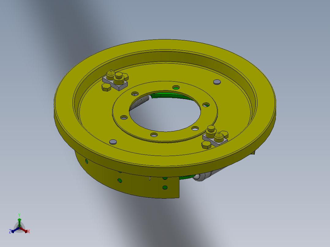 1G051--比亚迪F3制动器的设计（带三维proe，UG，SolidWorks过程截图）正等轴测图