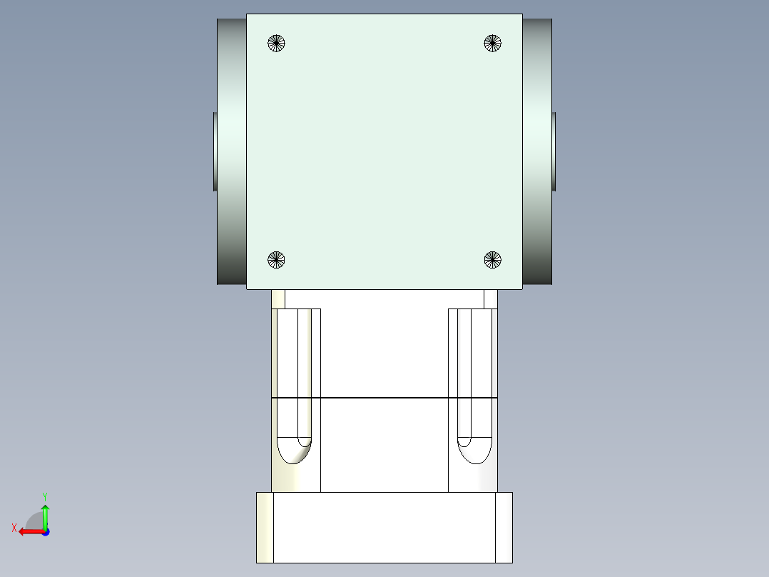 换向器PW140双孔 PGH115-L1 22-110-145-M8.stp后视图