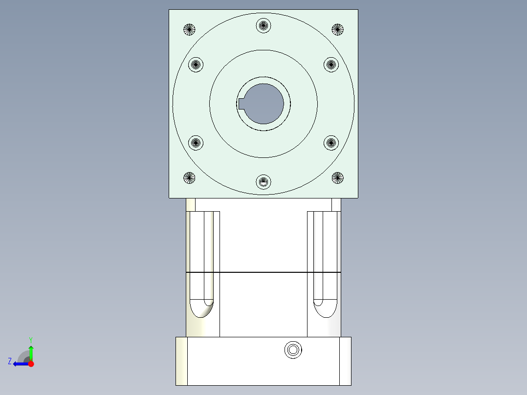 换向器PW140双孔 PGH115-L1 22-110-145-M8.stp右视图
