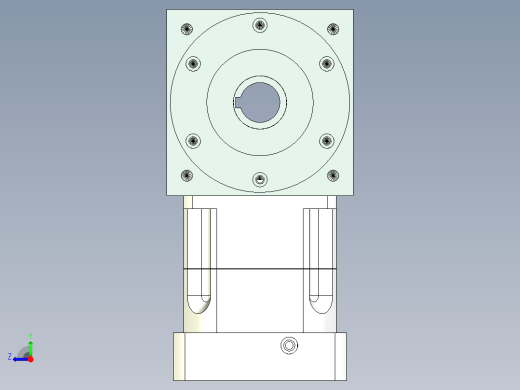 换向器PW140双孔 PGH115-L1 22-110-145-M8.stp右视缩略图