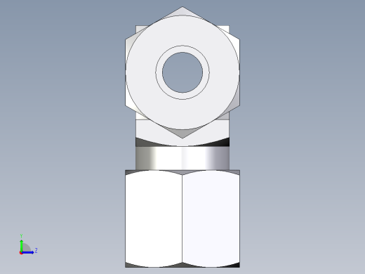 卡套式工业通用硬管接头EO_Union_tee_T08ZLCF左视缩略图