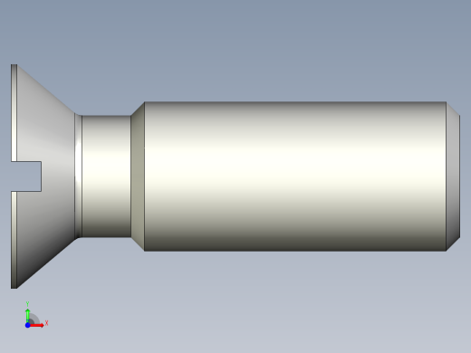 沉头螺钉-Slotted_BOLT-M10-L30_22-15-2x2-40.stp前视缩略图