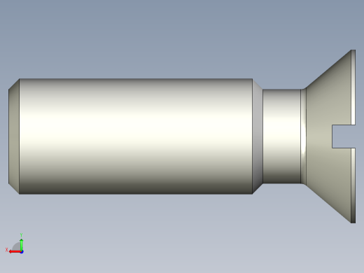 沉头螺钉-Slotted_BOLT-M10-L30_22-15-2x2-40.stp后视缩略图