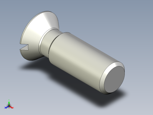 沉头螺钉-Slotted_BOLT-M10-L30_22-15-2x2-40.stp正等轴测缩略图