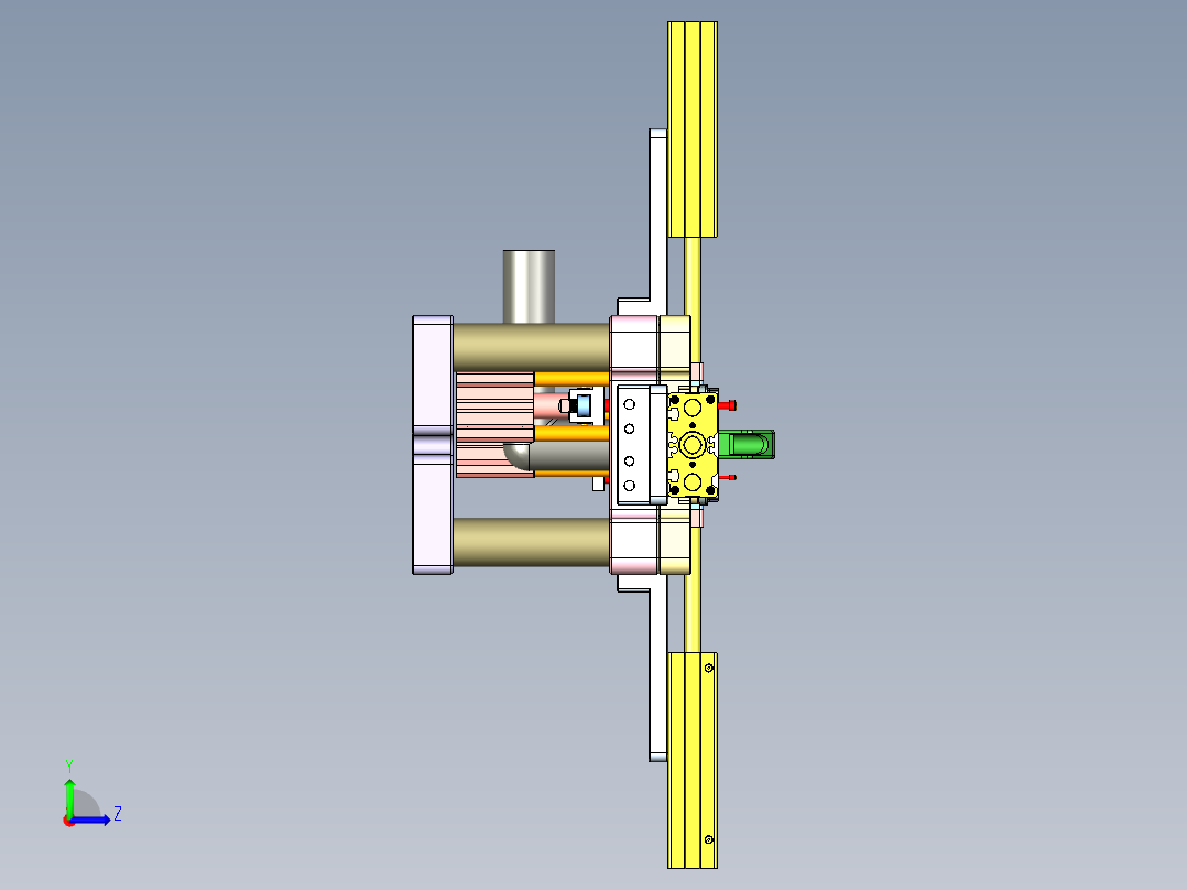 X3-笔记本CNC工装夹具三维模型CNC7-qi gang ce tui0820左视图
