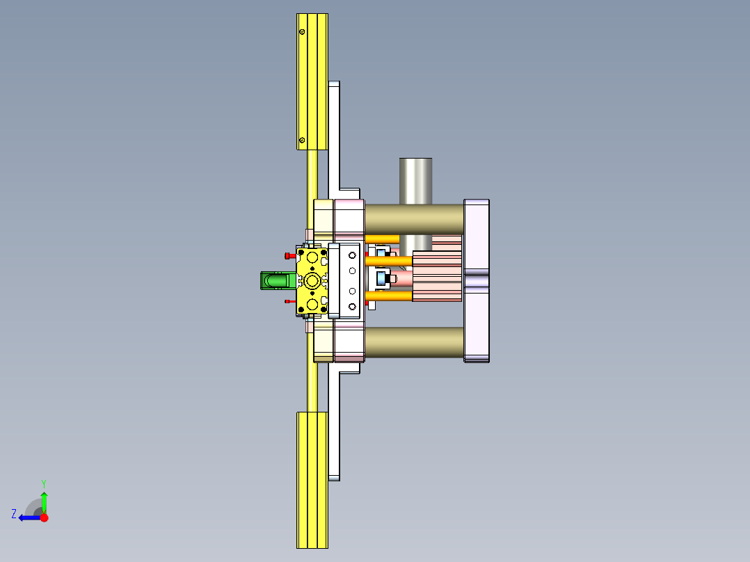 X3-笔记本CNC工装夹具三维模型CNC7-qi gang ce tui0820右视图