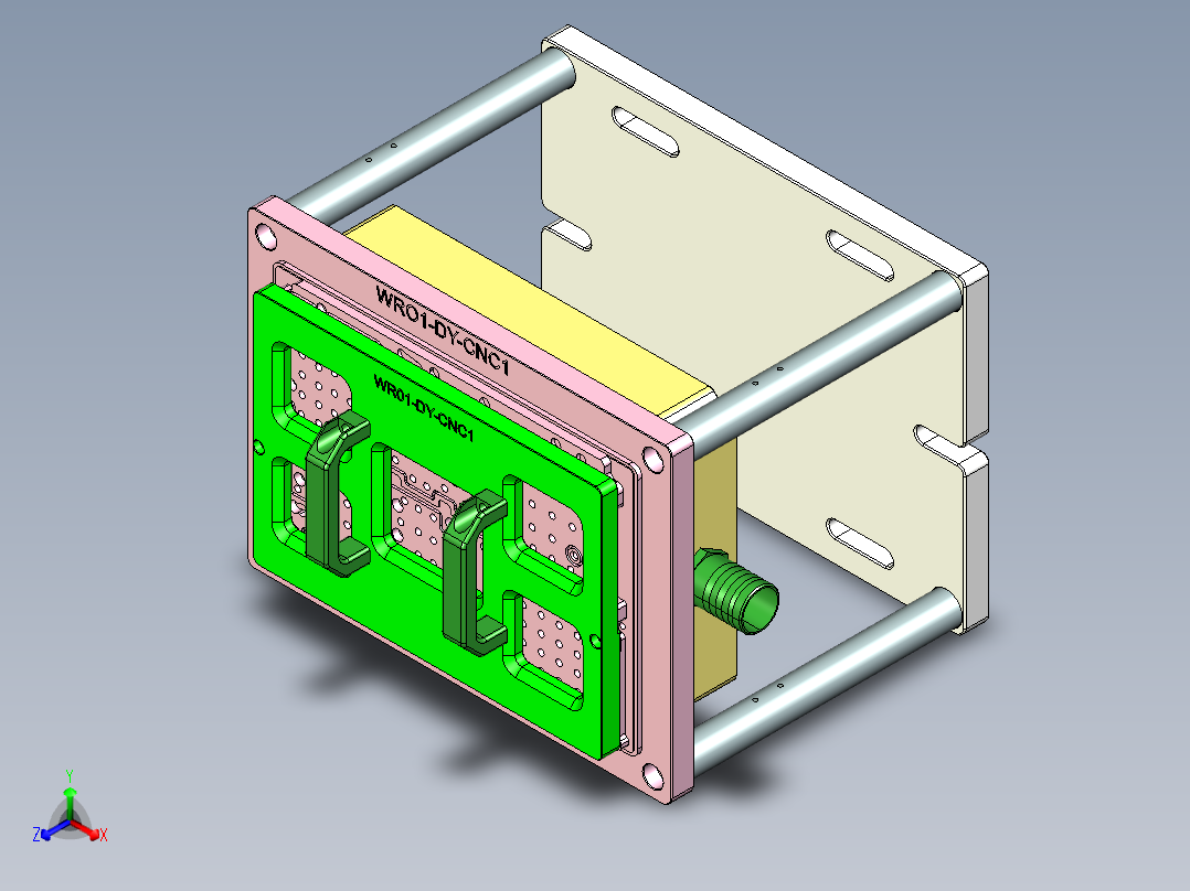 WRO1-DY-笔记本CNC工装夹具三维模型CNC1-0112主视图