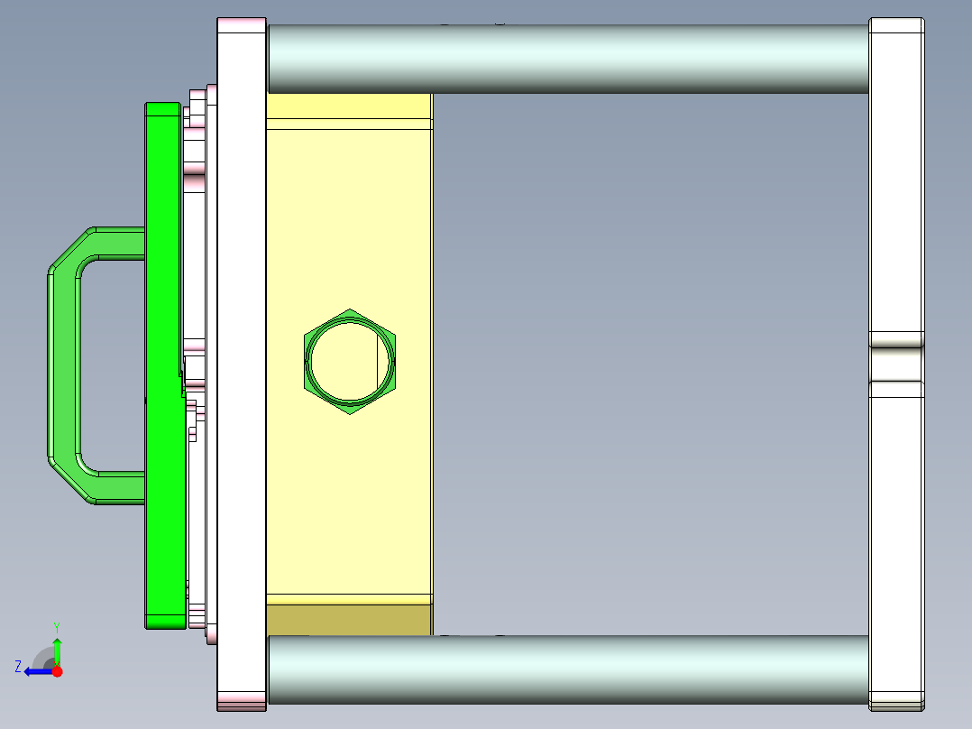 WRO1-DY-笔记本CNC工装夹具三维模型CNC1-0112右视图