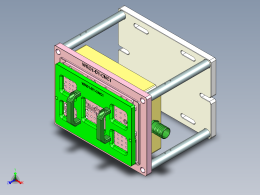 WRO1-DY-笔记本CNC工装夹具三维模型CNC1-0112正等轴测缩略图