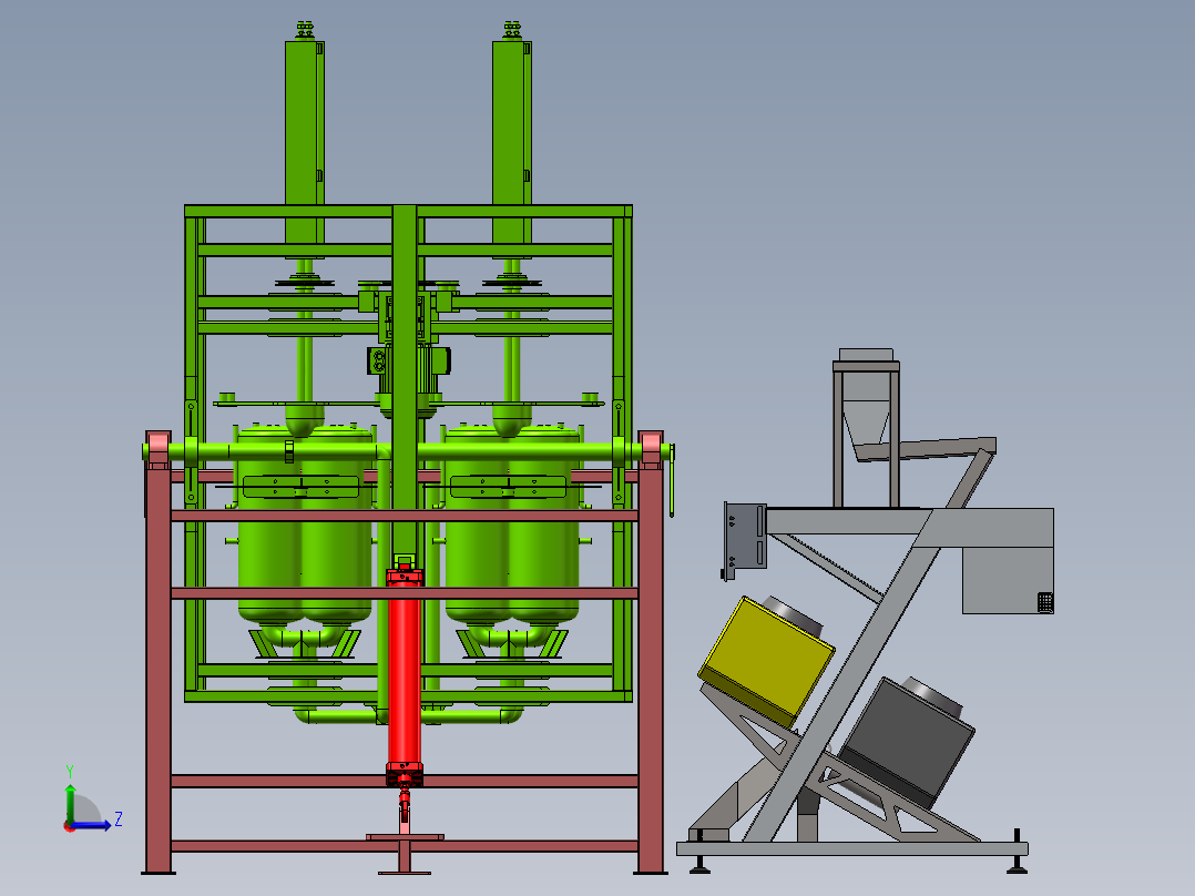 电瓶自动装配成型设备sw17左视图