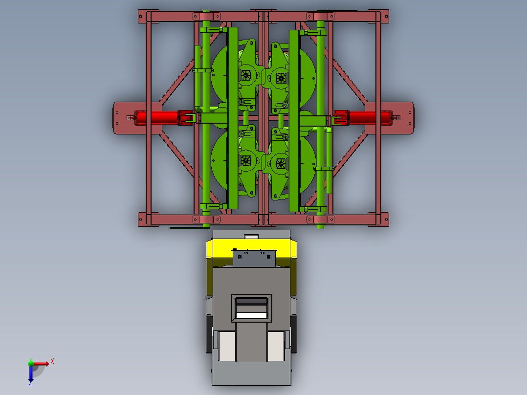电瓶自动装配成型设备sw17俯视图