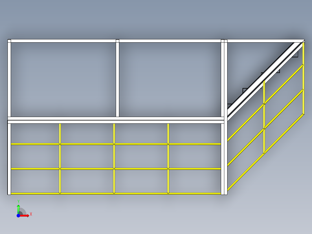 钢架平台前视图