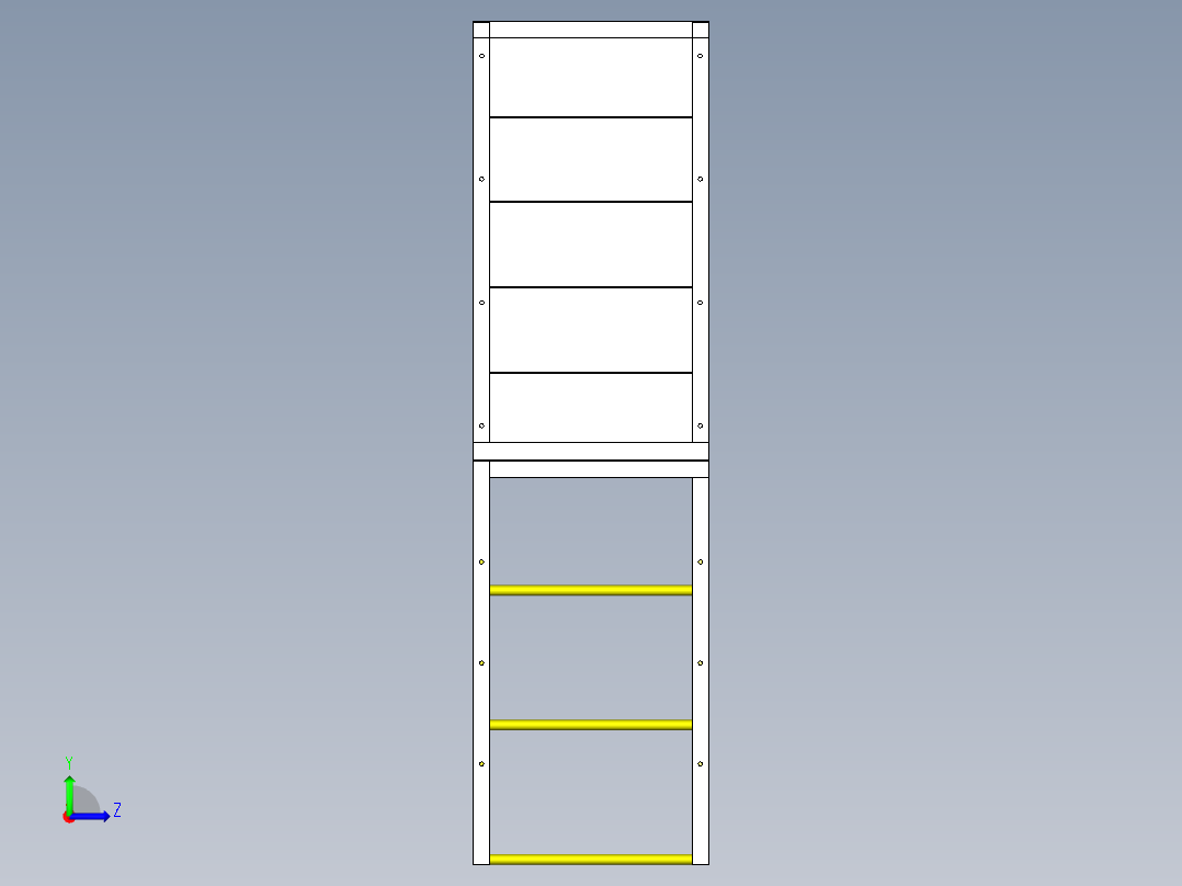 钢架平台左视图