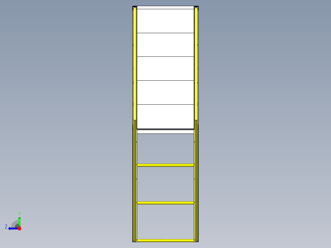 钢架平台右视图