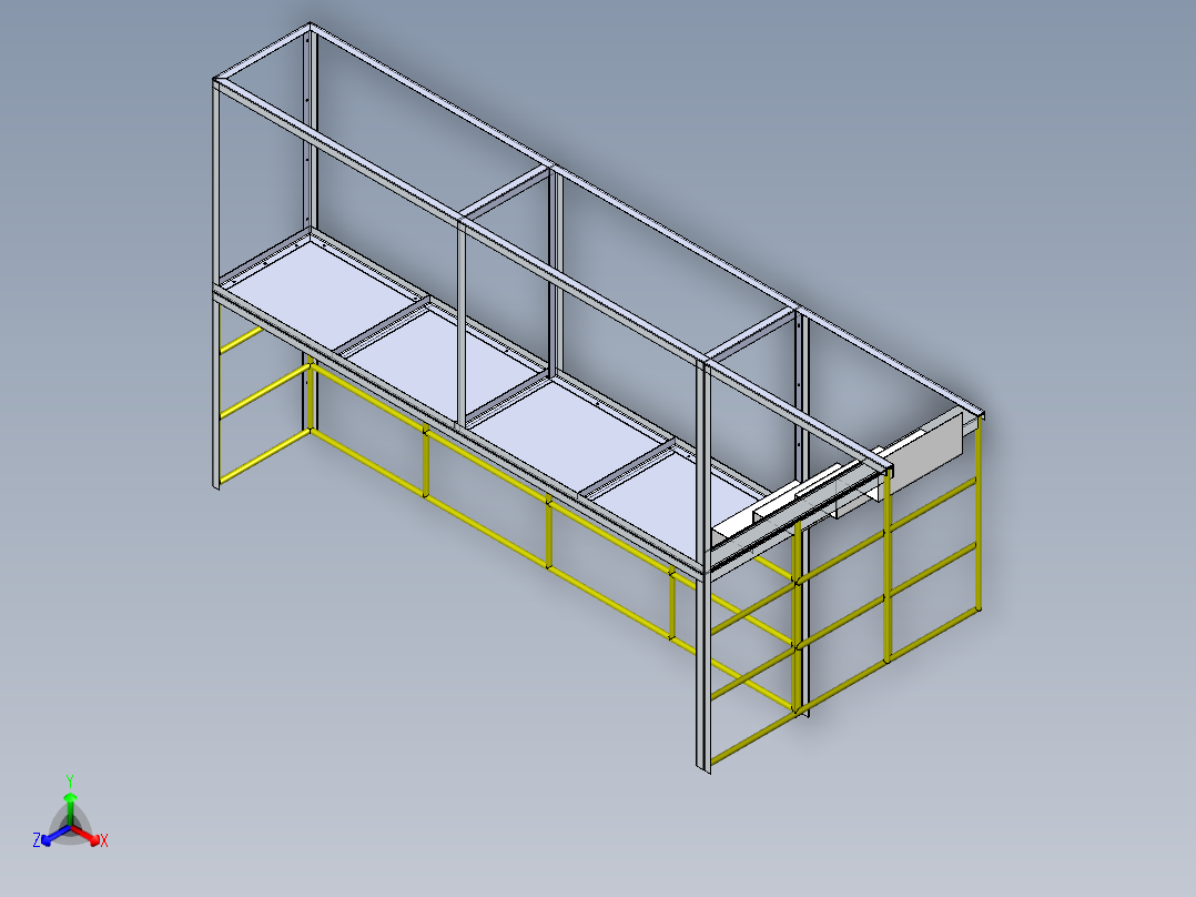 钢架平台正等轴测图