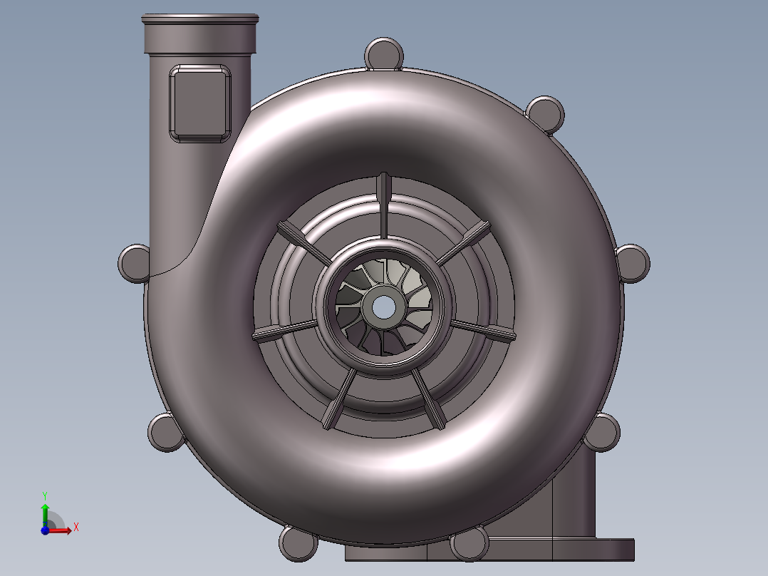 增压器(10)前视图