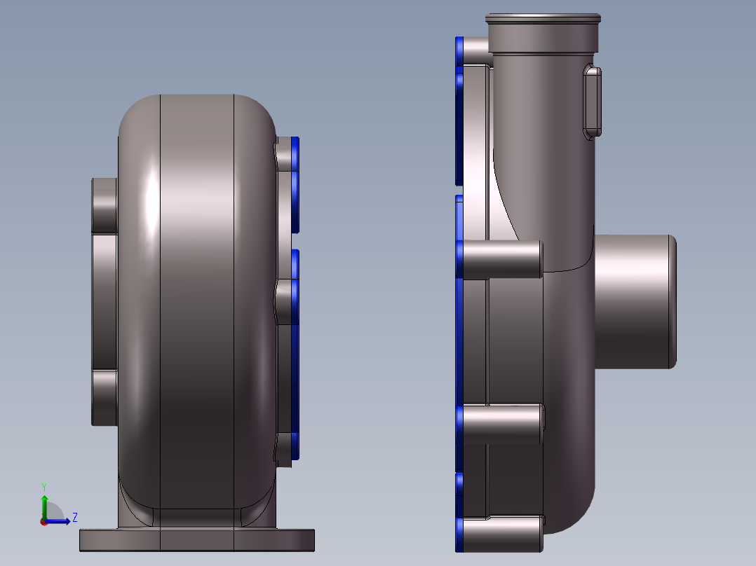 增压器(10)左视图