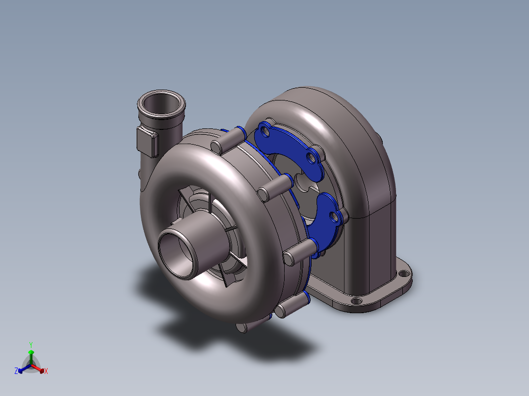 增压器(10)正等轴测图