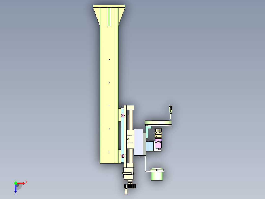 上下移动检测相机俯视图