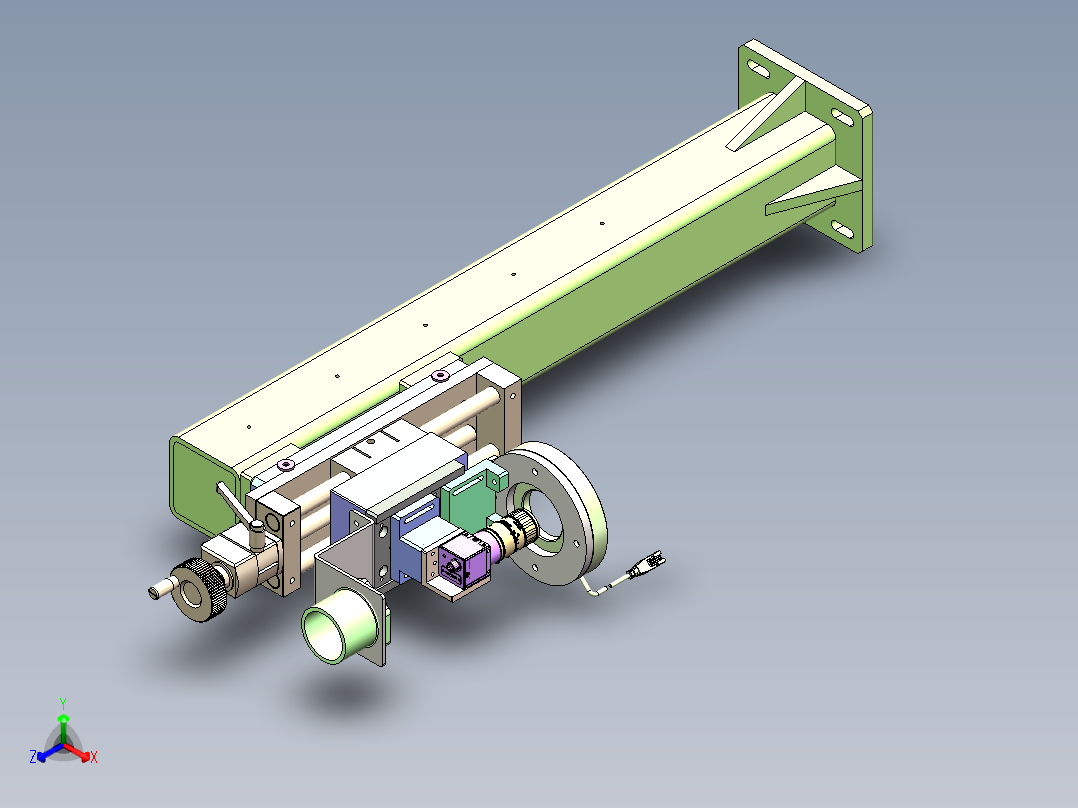 上下移动检测相机正等轴测图
