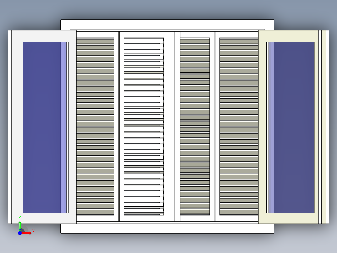 B2004389-木窗窗子前视图