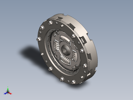 扭矩阻尼器_离合器组件 - 丰田普锐斯正等轴测缩略图