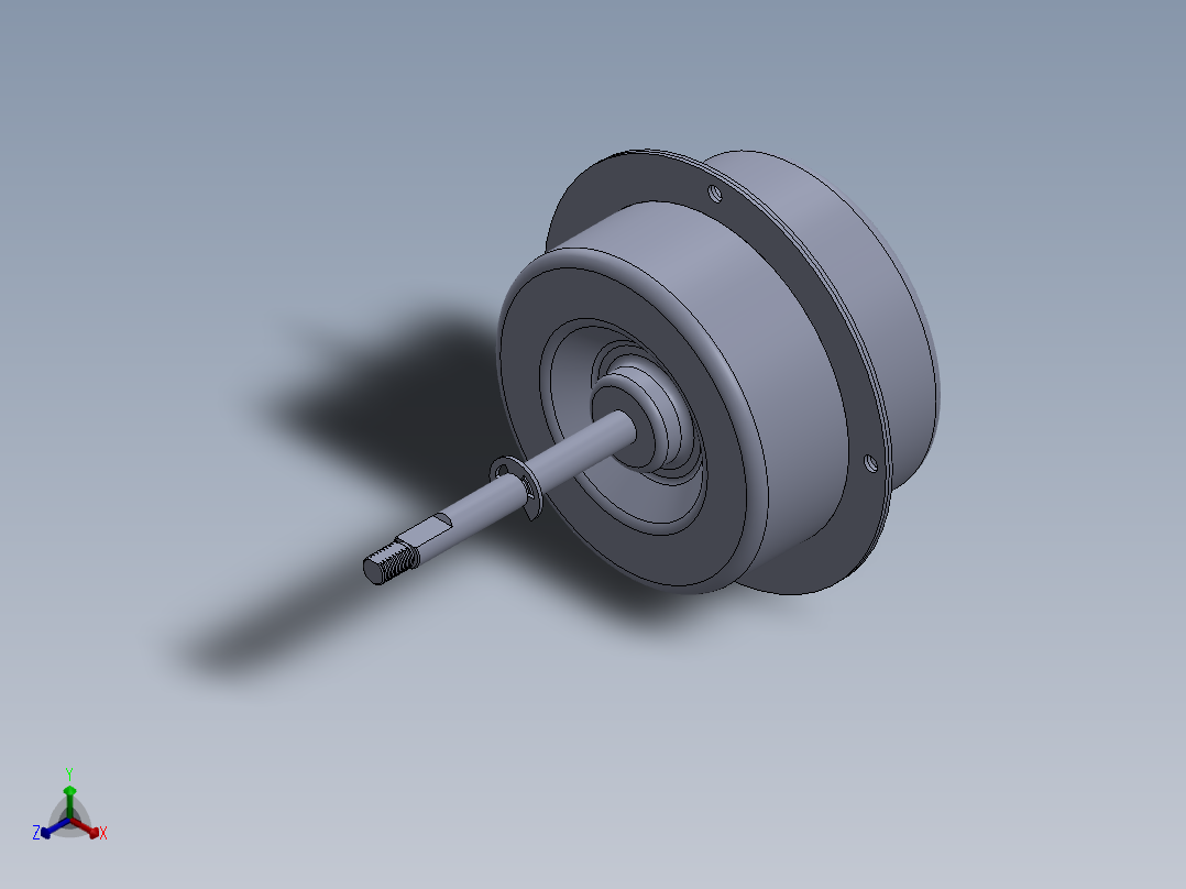 1.0空调室外机风扇电机正等轴测图