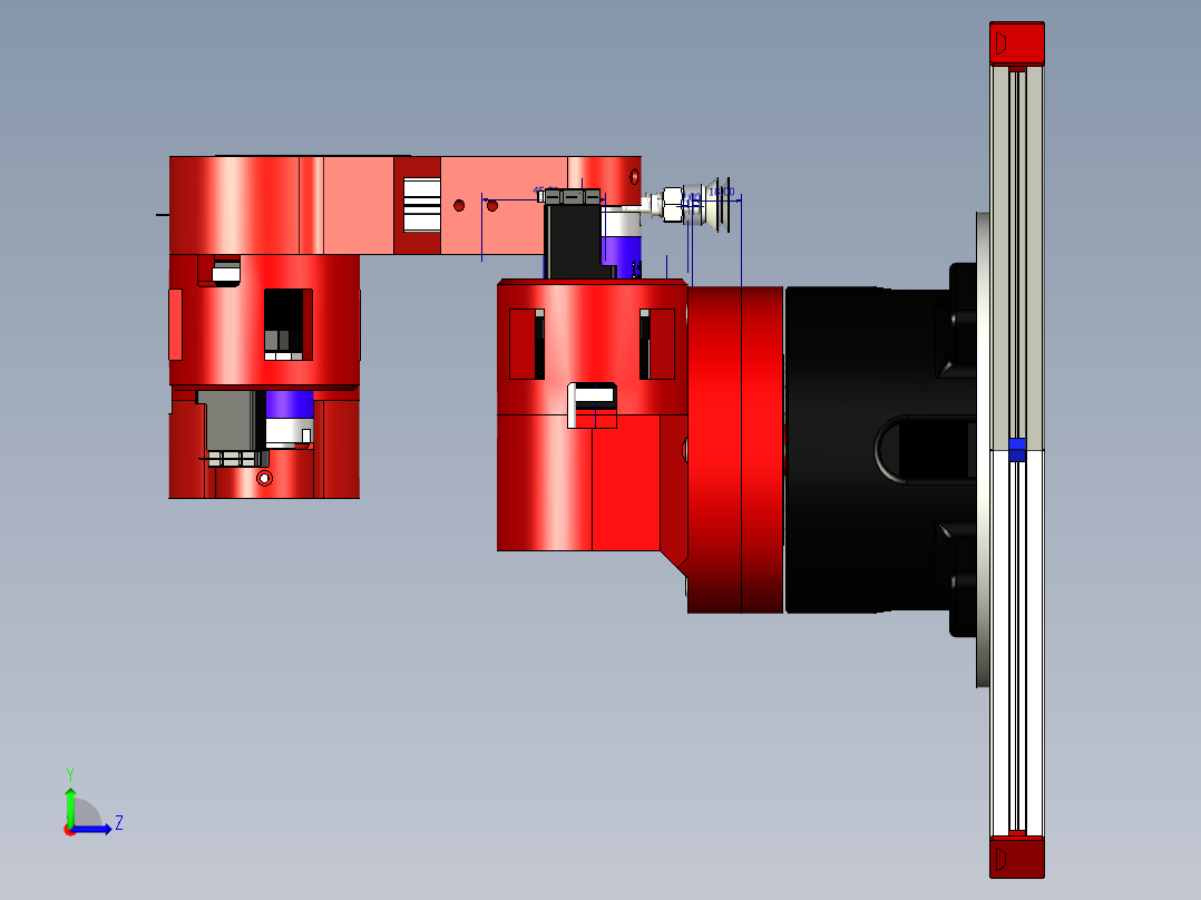A0003886-工业机械臂左视图