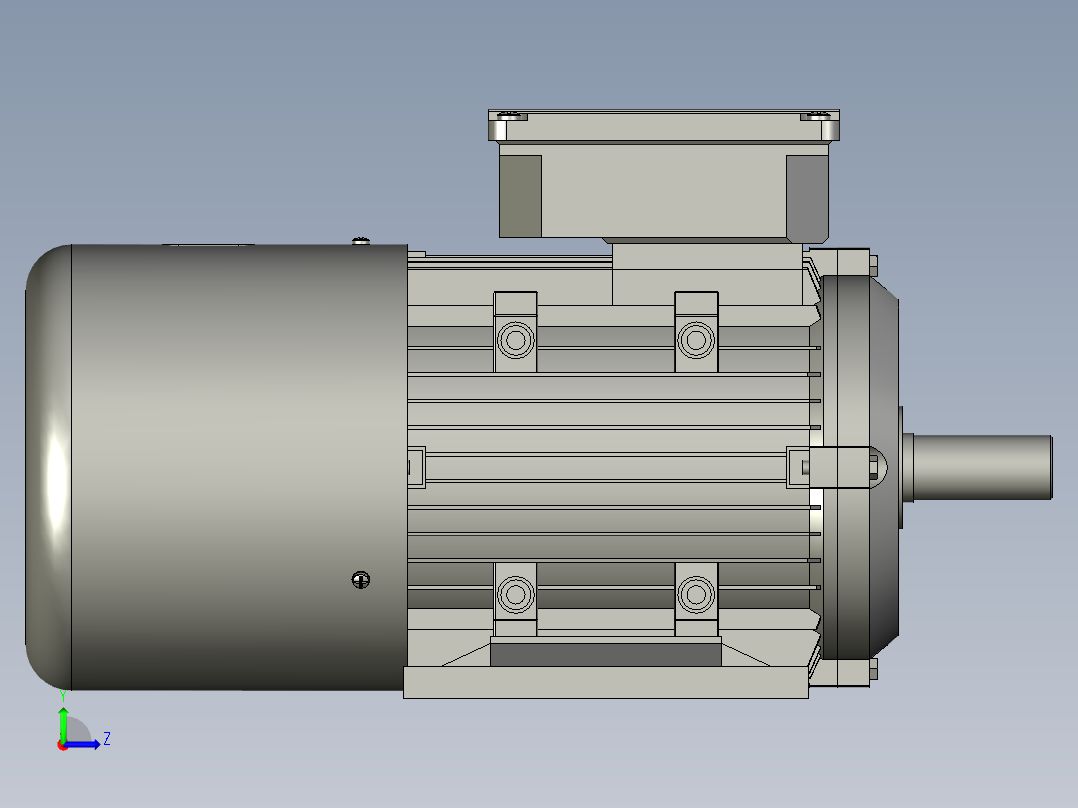Y3EJ系列电机B3安装(63180L)Y2EJ-100-6P-15kW-B3左视图