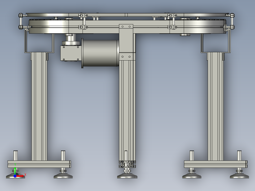 柔性链结构以及输送设备前视图