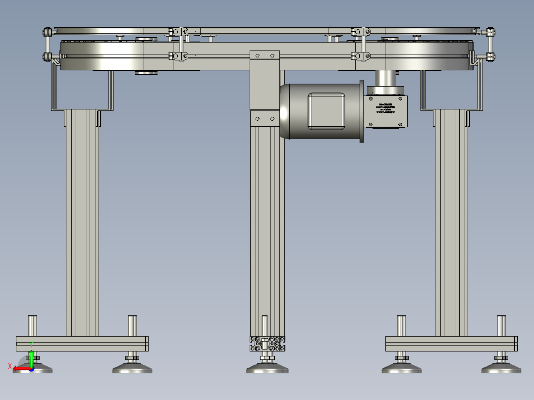 柔性链结构以及输送设备后视图