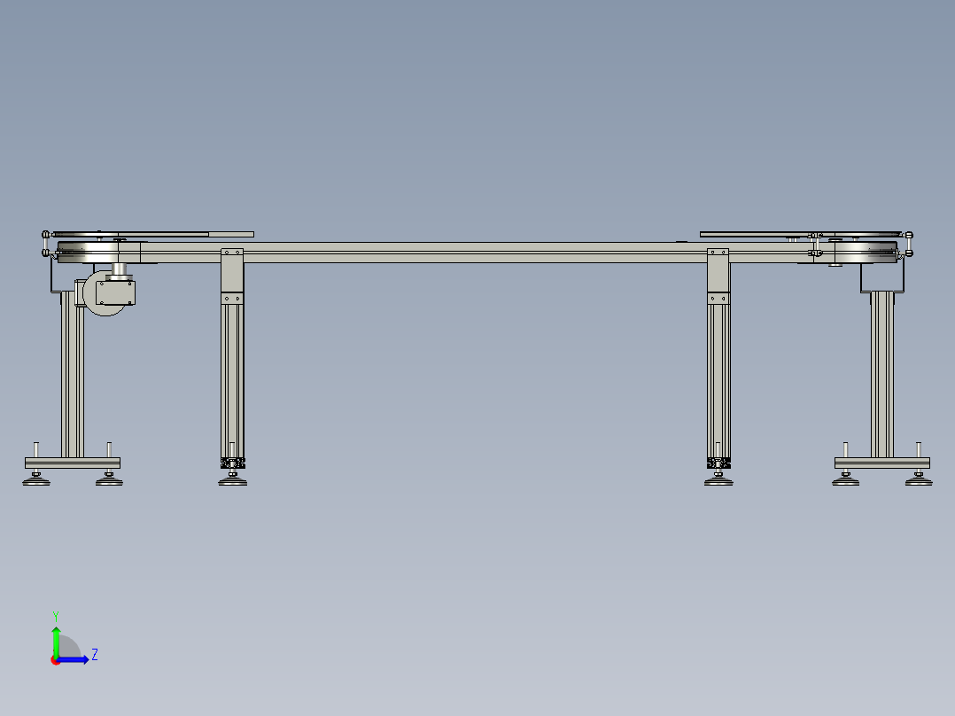 柔性链结构以及输送设备左视图