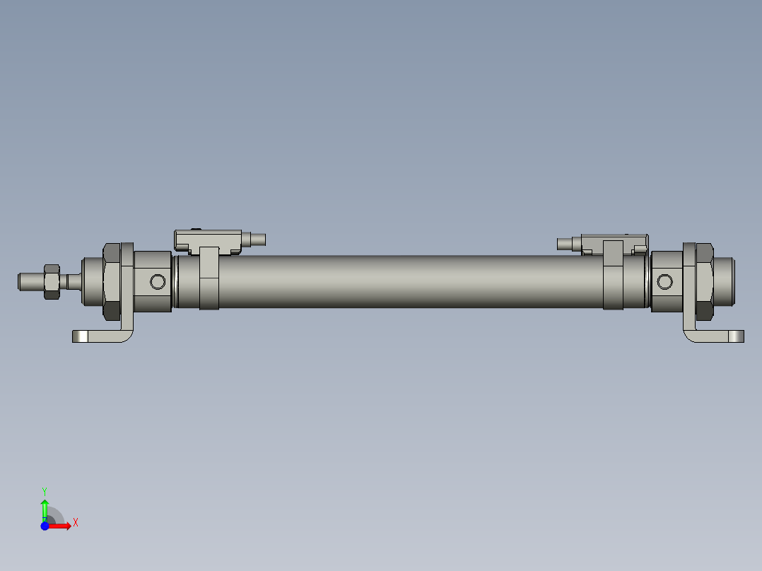 气缸MI16x125SCMLB(0)+(CS1-M-2)前视图