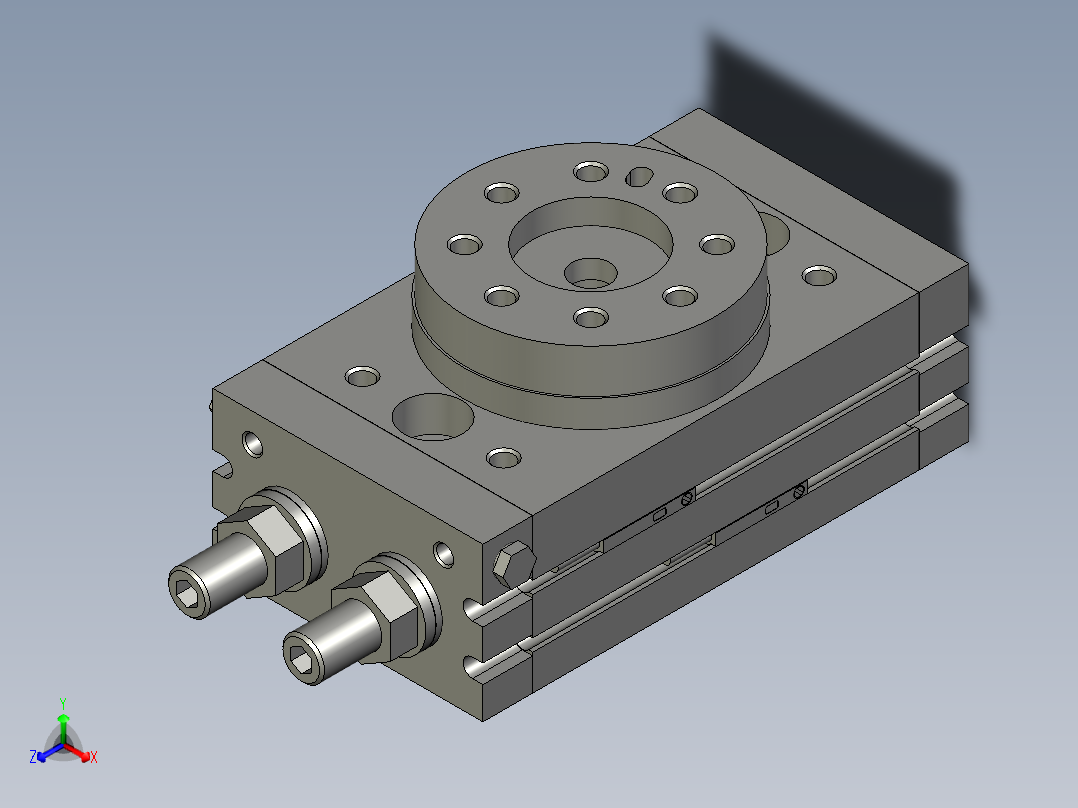 MSQB20A-M9PZ摆动气缸主视图