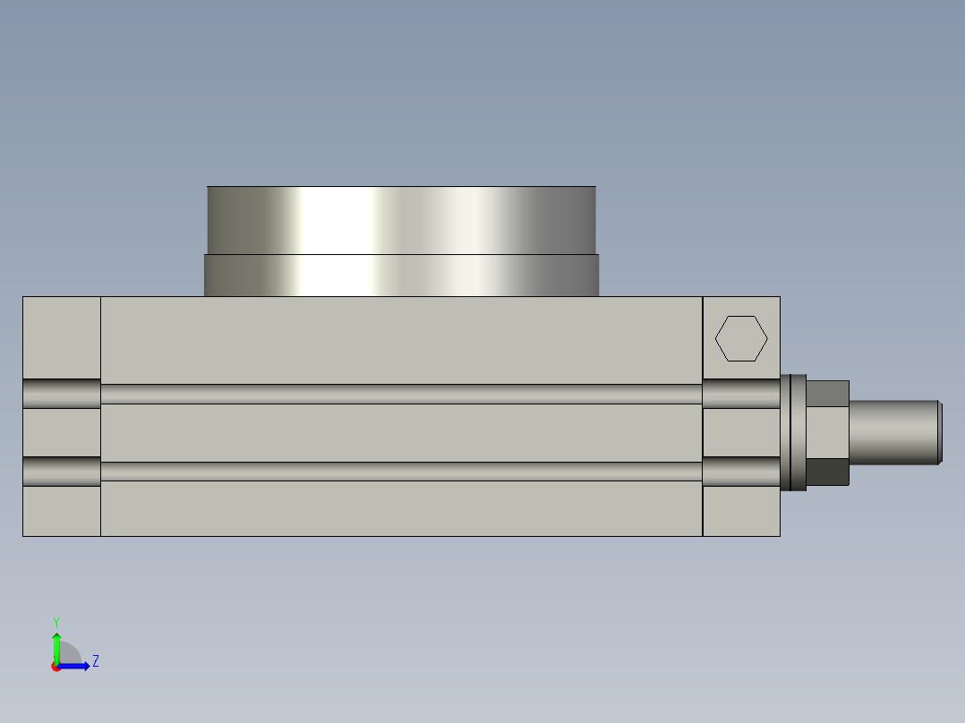 MSQB20A-M9PZ摆动气缸左视图