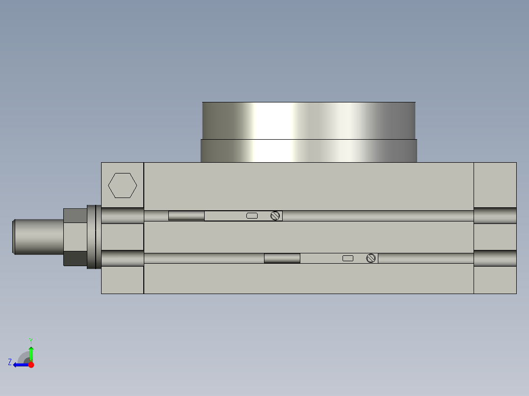 MSQB20A-M9PZ摆动气缸右视图