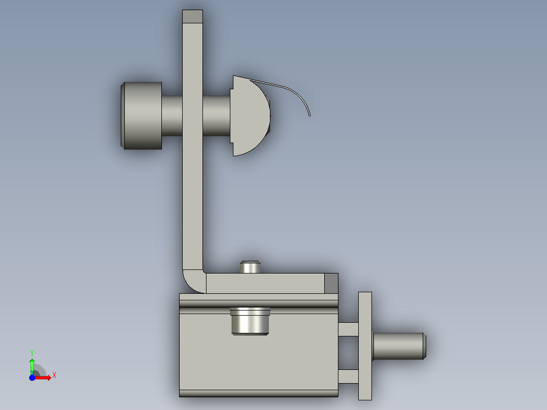 磁力扣固定塊組合件1前视图