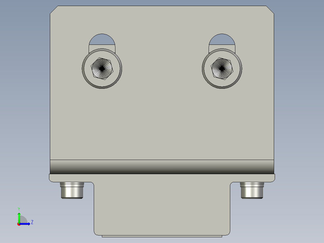 磁力扣固定塊組合件1左视图