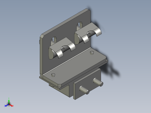 磁力扣固定塊組合件1正等轴测缩略图