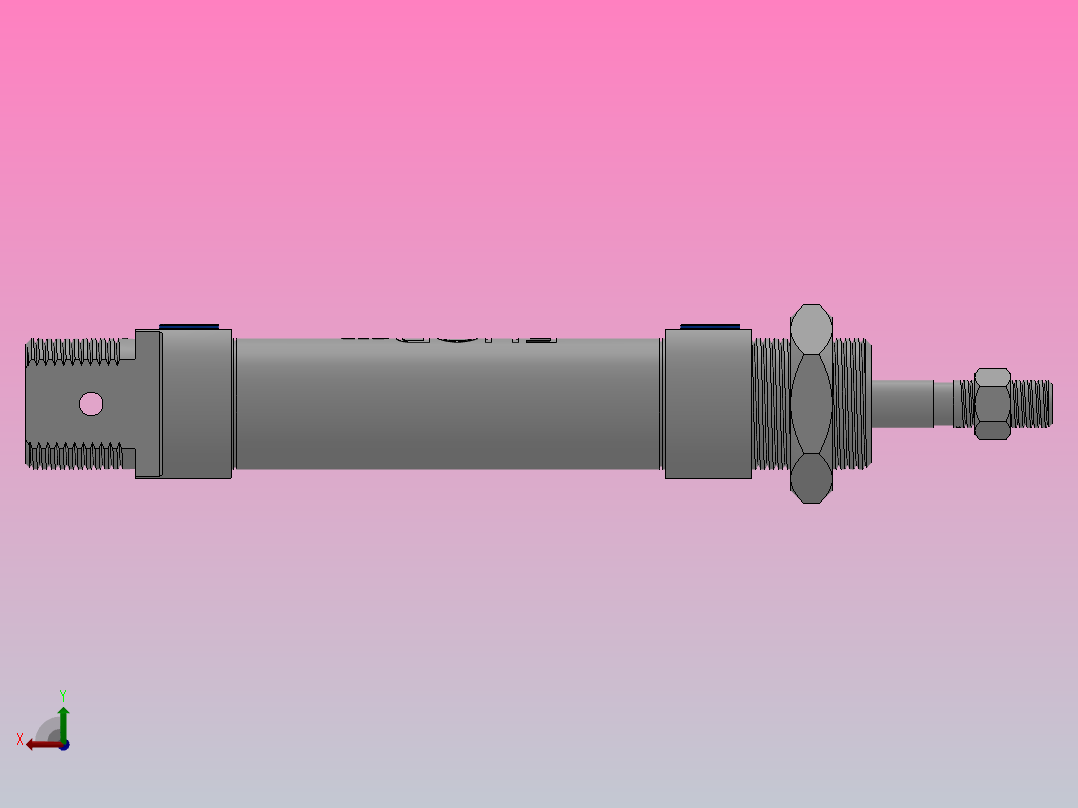 FY-MI气缸CA型[FY-20-40-CA]后视图