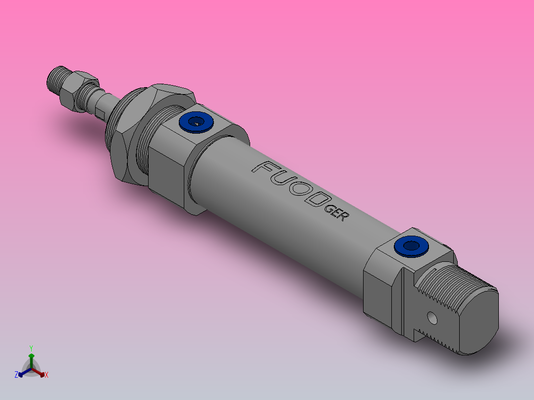 FY-MI气缸CA型[FY-20-40-CA]正等轴测图